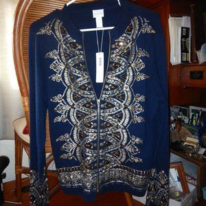Chico's  Novelty Detailed Cardigan Sweater